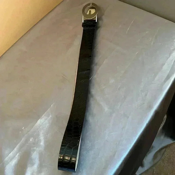 Guess Black Embossed  Belt - Picture 11 of 14